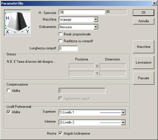 2. COME LAVORARE 1. Disegnate i profili che volete tagliare. Se volete tagliare a 5 assi dovete disegnare il profilo superiore e quello inferiore.