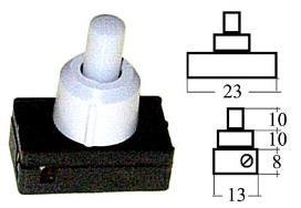 DEVIATORE DA PARETE 1P 6A 250 Realizzato in resina termoindurente Completa di supporto plastica e viti di montaggio Tasto a bilancere Conforme alle