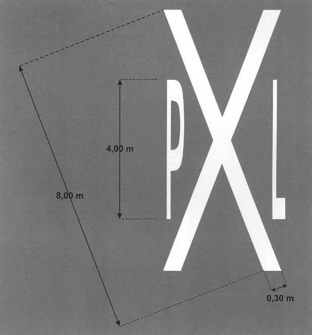 Forma e dimensioni delle frecce direzionali Le dimensioni sono espresse in metri Fig. 438/a - Art.