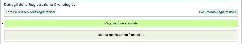 premere il tasto Firma e attendere il messaggio Registrazione annullata ; Tornando all elenco delle