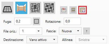 Capitolo 4 Rivestimenti Eliminare ultima fascia posata Se è stato commesso un errore nell ultima procedura e si vuole eliminare l ultima fascia, non selezionare il comando UNDO ( Ctrl + Z ); in