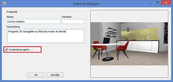 Capitolo 7 Preventivo, stampa, condivisione Condividi i tuoi progetti con DomuS3D 360 Condividere i propri progetti con clienti e colleghi è di fondamentale importanza.