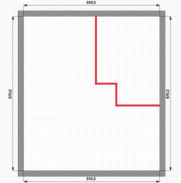 Capitolo 1 - Planimetria Suddivisione del vano A volte si devono collocare pareti interne (e porte) all interno di un vano già creato.