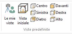 Vista iniziale consente di tornare al punto di vista preimpostato quando si apre la finestra di navigazione (la combinazione di tasti standard è Ctrl + 1 ).