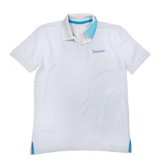 Disponibile in colore bianco e azzurro. Taglie: 5/6, 7/8, 9/10. Children s short sleeved polo shirt in piqué cotton.