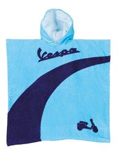 Vespa logo, contrasting insert and Vespa silhouette on front. 100% velour cotton, 330 g/m².