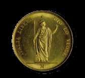 40 lire italiane, Milano, 1848 Bibl.: CNI V, p. 445, n. 1 Oro g. 12,91 mm 26,36 inv. n. 565781 Cat.