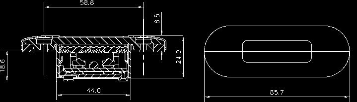 Telaio in metallo inossidabile satinato 9AB 959 505-561 Luce per