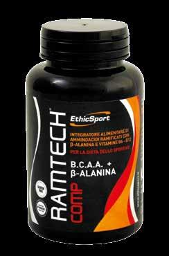 RAMTECH COMP INTEGRATORE ALIMENTARE DI AMMINOACIDI RAMIFICATI CON β-alanina E VITAMINE B6-B12 B.C.A.A. + β-alanina NUOVA FORMULA - B.C.A.A. + β-alanina UTILI NELLA DIETA DELLO SPORTIVO - 1g EFFETTIVO