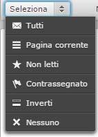 Cliccando sull'oggetto è possibile accedere alla preview del messaggio stesso. Indica il mittente del messaggio. Indica la data in cui il messaggio è stato inviato. Indica la dimensione dell email.