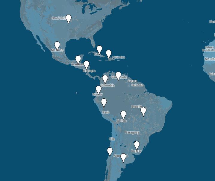 Le opportunità offerte dalla CNESC ai giovani in America MESSICO: 4 STATI UNITI: 2 CUBA: 2 GUATEMALA: 10 NICARAGUA: 2 COLOMBIA: 9 ECUADOR: 58 HAITI: 9