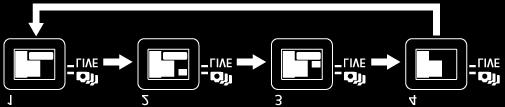 [70] Modalità d uso Visione Passaggio tra i display della videocamera e del telecomando Live-View Commutazione della modalità di connessione della videocamera Ogni volta che si preme il tasto Wi-Fi