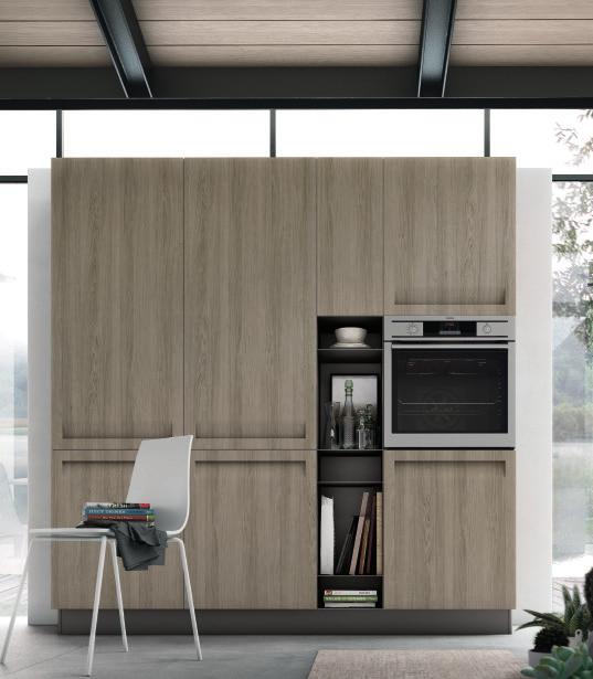 [ REWIND DESIGN SOLUTION 05 ] CUCINA AL NATURALE Cucina al naturale Tonalità neutre e finiture che evocano l essenza del Rovere