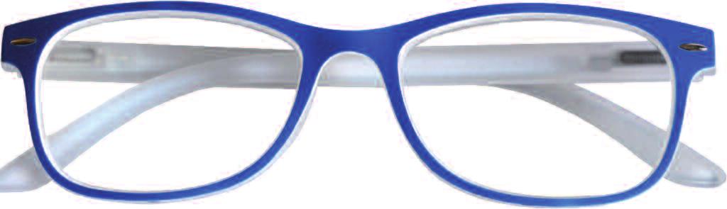 DMOND fronte blu, retro bianco Confezione/espositore da banco per 4 occhiali.