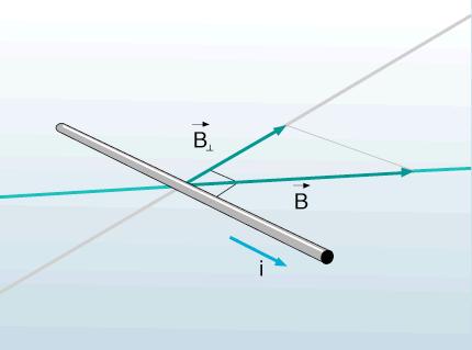 13 ORZA ESERCITATA DA UN CAMPO MAGNETICO SU UN ILO PERCORSO DA CORRENTE Per determinare la forza che agisce su un conduttore lungo l, percorso dalla corrente i, disposto obliquamente alle linee del c.