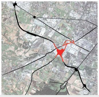 La dimensione metropolitana della futura Piazza Mirafiori, la porta sud di accesso alla Città, intesa come un importante snodo di attestamento urbano, costituisce elemento di valorizzazione di tali