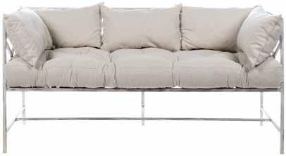 4 seater sofa linen/burlap / 4 places sofa