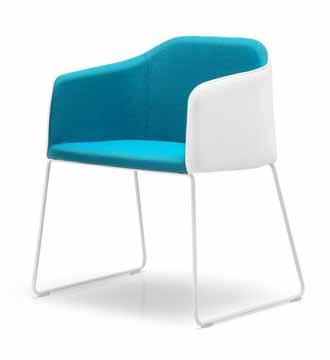 Laja Design Alessandro Busana La famiglia Laja è composta da sedia e poltrona con quattro gambe in