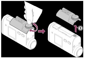 Nota Inserire la videocamera nella custodia impermeabile per utilizzarla in acqua.