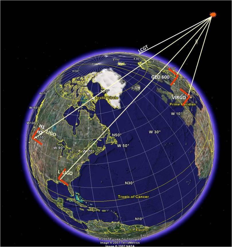 GW detectors network Network detection capability: