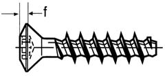 Viti autofilettanti per nylon Tapping screws for nylon Diametro nominale K22 K25 K3 K35 K4 K5 K6 K7 K1 esterno del filetto d 1 2,2 2,5 3, 3,5 4, 5, 6, 7, 1, del nocciolo d 2 1,25 1,4 1,66 1,91 2,17