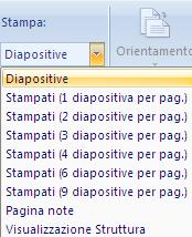 Adatta alla pagina: adatta le dimensioni delle diapositive alle pagine su cui vengono stampate. 4. Cornice diapositive: stampa una cornice attorno ad ogni diapositiva. 5.