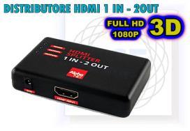 Consente di sdoppiare il segnale HDMI in entrata in due segnali HDMI di identica  EESTENSORE DI SEGNALE HDMI SU CAVO ETHERNET 60MT 3D Estensore di linea e