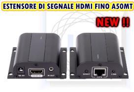 6 dove con 2 ricevitori inclusi riconverte in connessione HDMI pro SPLITTER 1IN/2OUT HDMI CAT6 50 CX771240 CX774200 MATRIX HDMI 1-IN-2OUT 4K UHD MATRIX