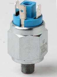 31 A richiesta disponibile la versione certificata ATEX Version ATEX available on request Pressostato a membrana 250V Diaphragm pressure switch 250V in acciaio zincato Zinc plated steel case in