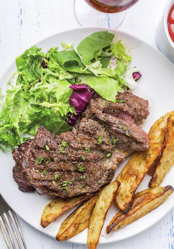 Braciola di vitello speziata Secondo piatto 1 persona 5 minuti di preparazione + 10 minuti di cottura 1 braciola di vitello ½ cipolla sbucciata 2 cucchiaini di erbe aromatiche 1.