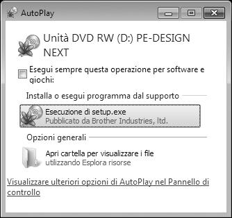Per gli utenti di Windows 7 o Windows Vista : Dopo qualche secondo, viene visualizzata automaticamente la finestra di dialogo AutoPlay.