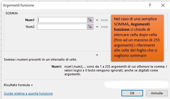 Cliccando nei vari campi Excel fornirà delle specifiche informazioni sul tipo di argomento che dovrà essere imputato. 6.