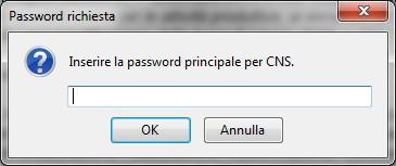 Eventualmente potrebbe comparire a video, prima o dopo la richiesta del PIN a seconda del browser utilizzato, un