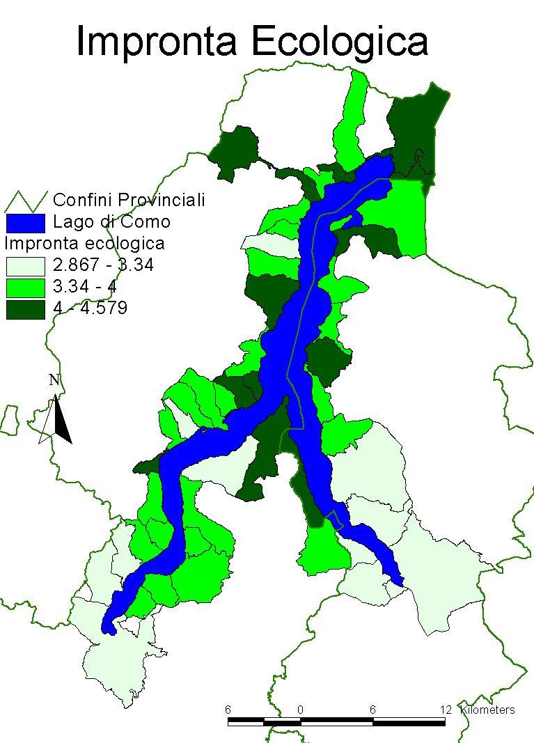 Impronta Ecologica 1. Dipende da: Abitudini e consumi degli abitanti.