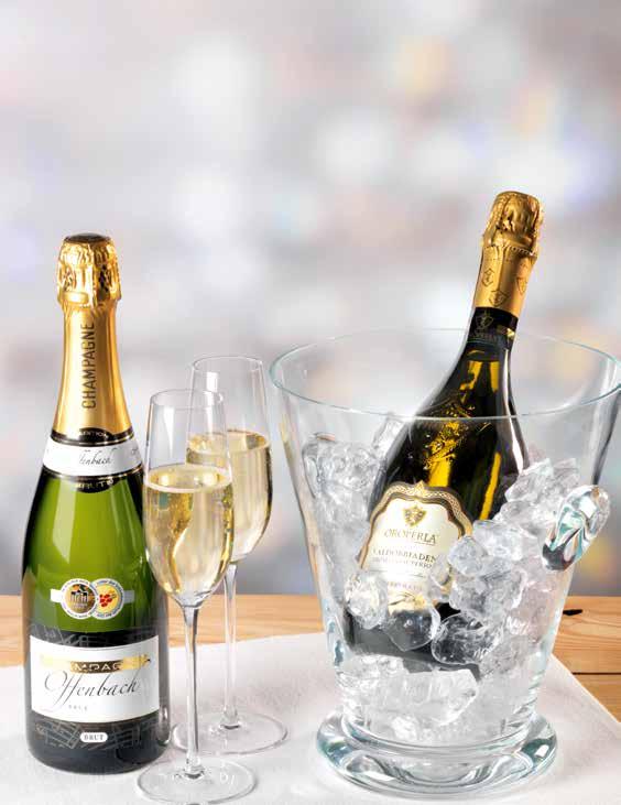 DAL NOSTRO ASSORTIMENTO OFFENBACH Champagne Brut champagne secco dal perlage fine con un profumo di ananas, mango e mela matura, al palato rivela note di brioche e miele, 12,5 % vol.