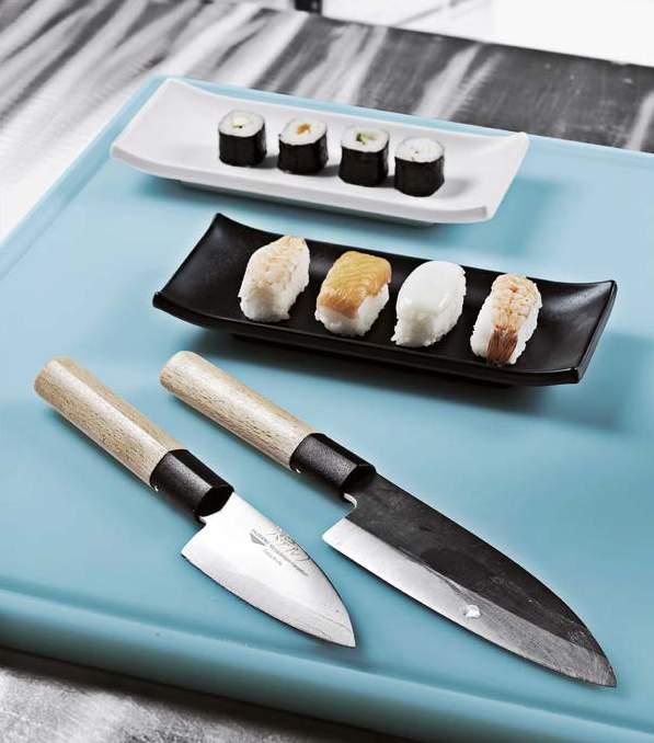 CUCINA ETNICA ETHNIC CUISINE COLTELLI SUSHI GIAPPONESI JAPANESE SUSHI KNIVES P Una scelta eccellente per la preparazione di sushi e verdure.
