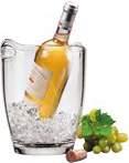 acrylique Cubo para botella, acrílico 44946B06 26x20 28,5 Cestino vino, argentato Wine basket, silverplated