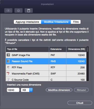 Modifica l'intestazione Stellar Phoenix Mac Data Recovery supporta molti tipi di file foto, audio e video per Recupero Foto, e molti tipi di file foto, audio, video, documenti, archivio,