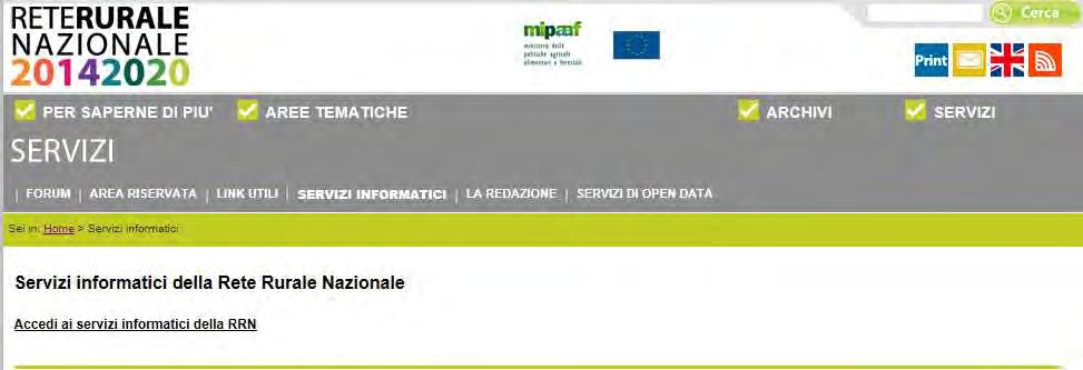 15-87 Selezionare quindi il link Accedi ai servizi informatici della RRN Inserire la User Name e la Password nei rispettivi campi e selezionare il pulsante Log in.