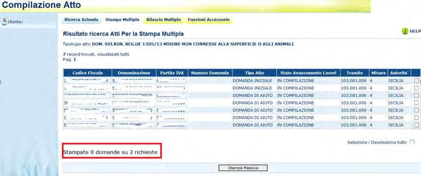 requisiti per essere stampate (esempio presenza di anomalie bloccanti): 2.