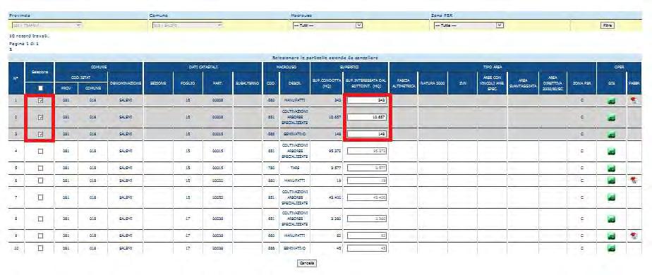 59-87 Cliccando sul tasto funzione Cancella particelle identificato dall icona Cestino, si accede