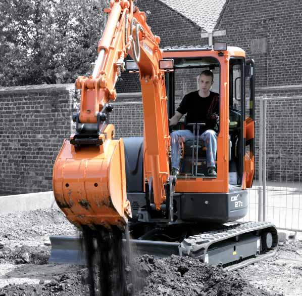 Doosan Infracore Construction Equipment DX7z Potenza del motore: 15,8 kw / 1, CV a.00 giri/min Peso d esercizio:.