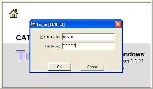 Login Per accedere all applicazione, effettuare doppio click sull icona del software CXF Edifici, quindi inserire le credenziali di autenticazione (Nome utente e password) nell apposita
