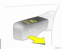 Illuminazione 113 Veicoli con fari alogeni Per la regolazione dei fari rivolgersi ad un'officina. Veicoli con fari autoadattativi Per regolare la direzione del fascio di luce dei fari: 1.