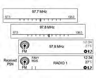 il componente di servizio collegato (vedere Impostazioni Impostazioni radio Impostazioni DAB Collegamento automatico DAB-FM).