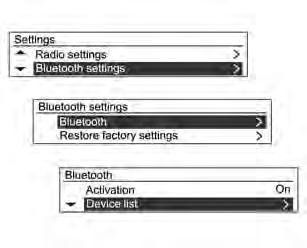 Se un dispositivo bluetooth è già collegato al sistema Infotainment, appare il messaggio "Bluetooth in uso".