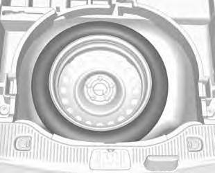 292 Cura del veicolo L alloggiamento della ruota di scorta non è progettato per contenere pneumatici di tutte le dimensioni consentite.
