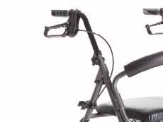 Rollator pieghevole in alluminio verniciato 4 ruote - Con