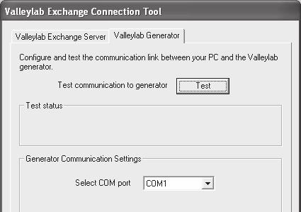 Installazione del Valleylab Exchange Service Agent 1 1 Fare clic sulla scheda Valleylab Generator (Generatore Valleylab) per attivarla.
