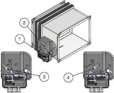 WKS25 Generalità Manuale con magnete 1. Leva di apertura manuale 2. Pulsante di chiusura manuale 3. Posizione leva quando la pala è aperta 4.